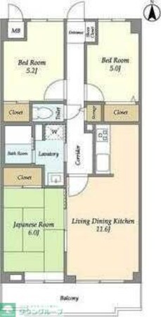 ツイン・アベニューの物件間取画像